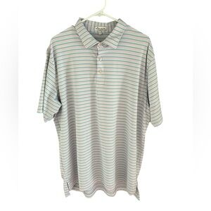 PETER MILLAR Summer Comfort Striped Golf Polo Shirt Collared X Large